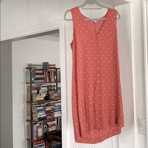 MADEWELL Sleeveless Polka Dot Shirt Dress